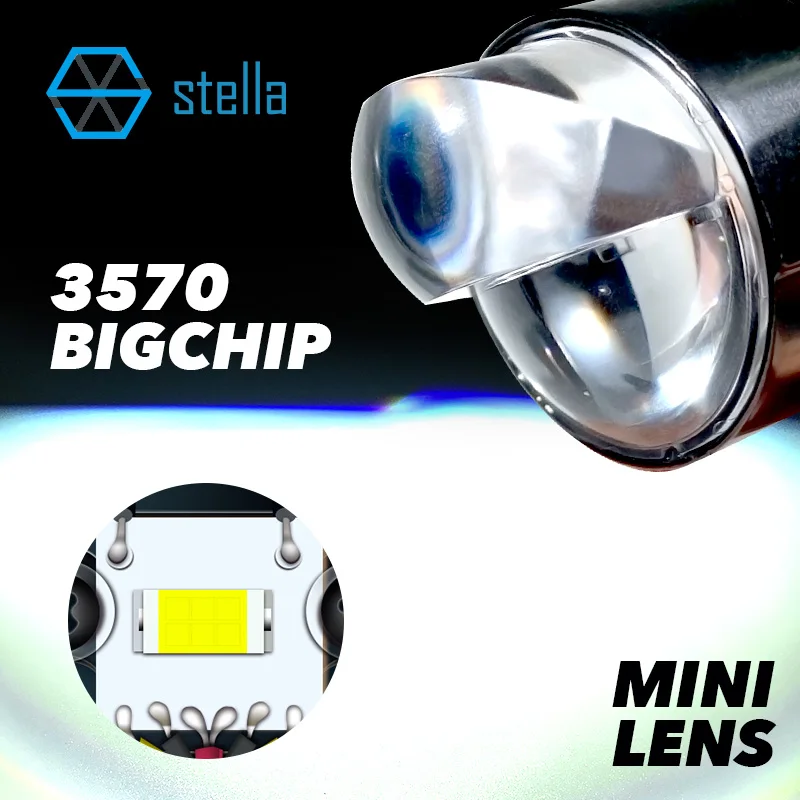 Auto Headlight LED Lamps Mini Lens H4 Bulbs for Cars