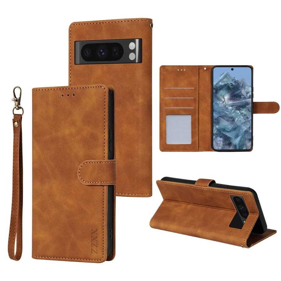 Elegant PU Leather Magnetic Flip Wallet Case with Photo Frame & Card Slot