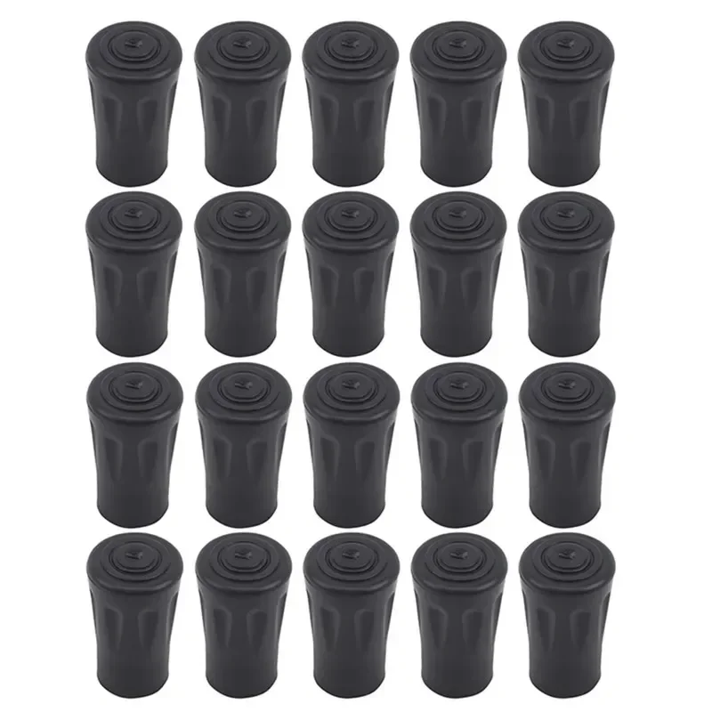 20-Pack Outdoor Hiking Trekking Pole Rubber Tip Protectors