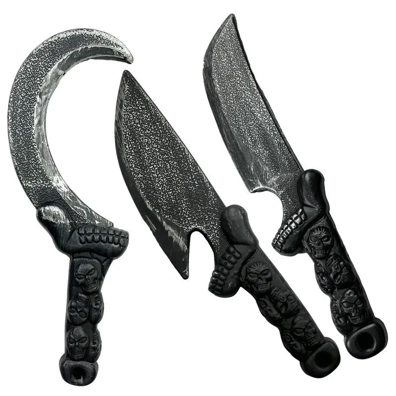 Simulation Plastic Knife Sharp Knife Curved Hook Toys Party Decoration Kitchen Compulsion Machete Sickle Kids Weapon Props