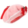 Berets Strawberry Bow Woolen French Beret Hat Wool Cap 56-58Cm Handmade Fashion Warm Hat Gift Halloween Christmas Xmas 1