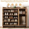 Shoe Storage Cabinet, 30 Pairs Rattan Shoe Cabinet Storage for Entryway, 6-Tier 41" Tall Shoe Cabinet Storage, 5