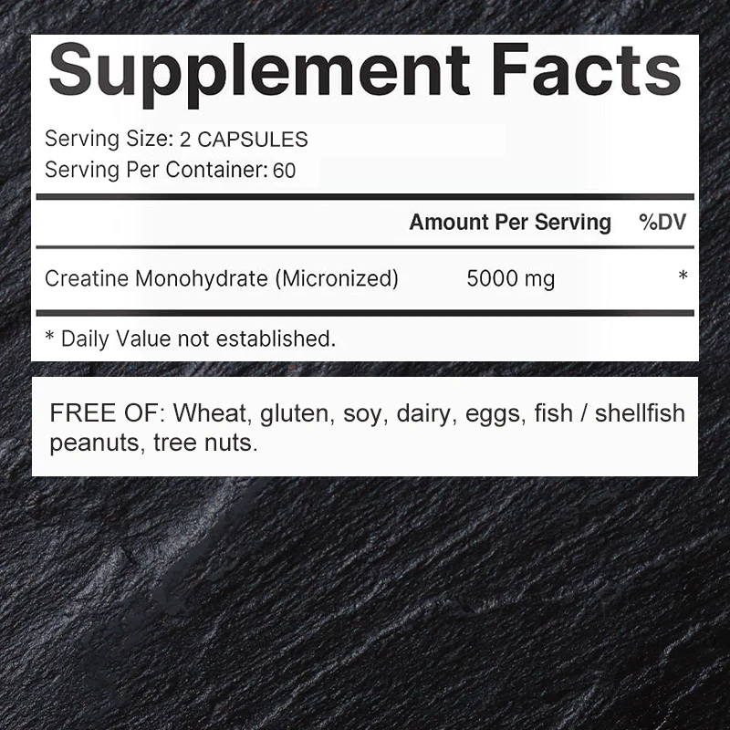 Creatine Monohydrate Capsules Build Muscle Improve Athletic Performance Improve Energy Endurance and Promote Recovery