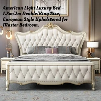 Lit King Size Moderne avec Rangement, Luxe, 200x220cm, Cadres de Lit Minimalistes, Meubles Capitonnés pour la Maison, Mobilier de Chambre 1