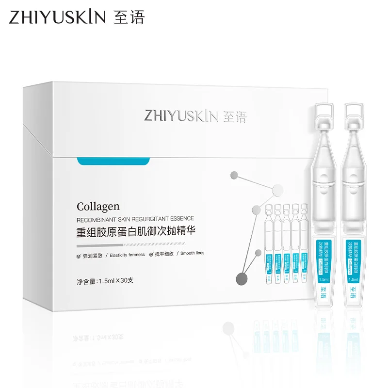 

Collagen Recombinant Skin Regurgitant Essence 30pcs Elastic Firming Moisturizing Anti-wrinkle Smoothing Anti-aging Skin Care