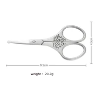 Chinese style Makeup scissors，Nose Hair Scissors，Stainless Steel Eyebrow Scissors,Safety Rounded Tip Small Scissors for Eyebrow 2