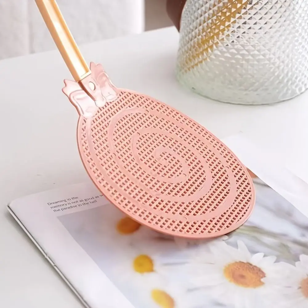 Fly Swatter Simple and Cute Household Cartoon Large Plastic Long Handle Thickened Mosquito Killing Swatter Outdoors Fly Swatter