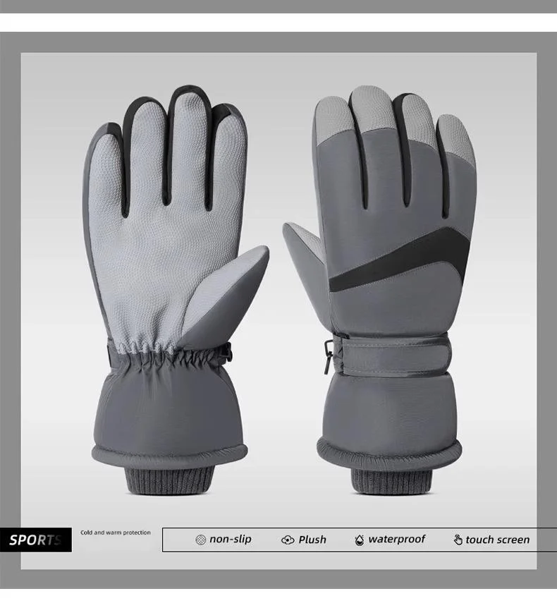Nouveaux gants de ski pour hommes, cyclisme d'hiver, anti-froid et anti-gel, velours épais, chaud, scooter électrique, gants en coton à écran tactile pour femmes, hiver_voghion.com