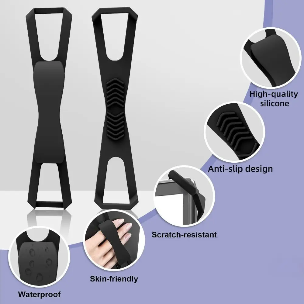 Silicone Tablet Secure Hand Strap 6/7/8/10 inch Ergonomic Finger Grip Portable Non-Slip for Kindle/Kobo/Boox/Lenovo