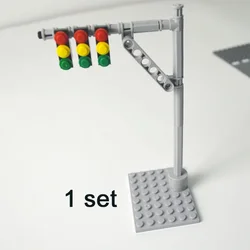 Enhanced Train Accessories and Building Block Set with Wheel Track Parts and Power Functions (Signal)