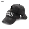 KOEP MOM And DAD Baseball Cap Fishing Caps Men Outdoor Women Washed And Worn Pregnancy Announcement Hats 3D Embroidery 2