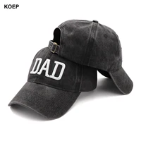KOEP MOM And DAD Baseball Cap Fishing Caps Men Outdoor Women Washed And Worn Pregnancy Announcement Hats 3D Embroidery 2