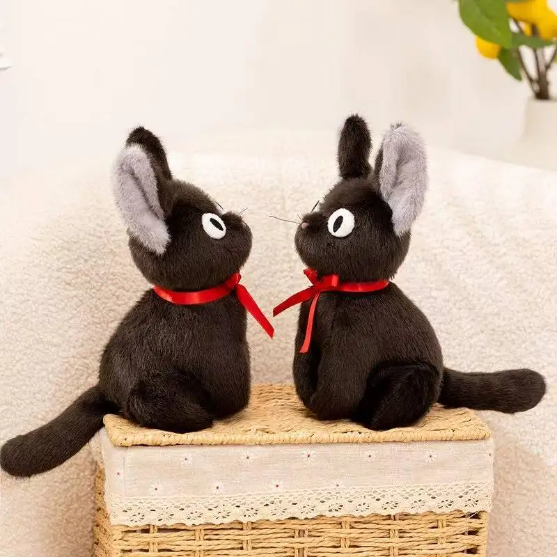 Nice 1pc 25cm Cute Bla Doll Riding Broomsti Witch's Pet Cat Toy Charm For Girls Soft Stuffed Toy Universal Pp Cotton Filling