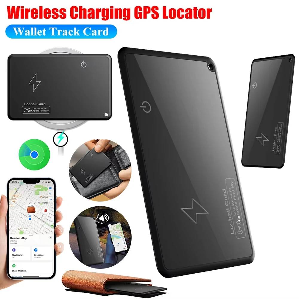Gps Tracker Gps Locator Wireless Charging Thin GPS Item Finder Waterproof Work For Apple Find My App