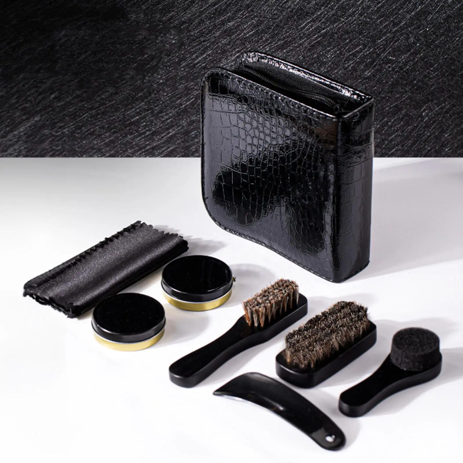 Shoe Care Kit for Men's Multipurpose Leather Shoes Portable Cleaning for Men