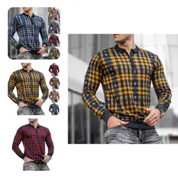 T shirt à manches longues pour homme, matière douce et élastique, idéal pour le printemps 