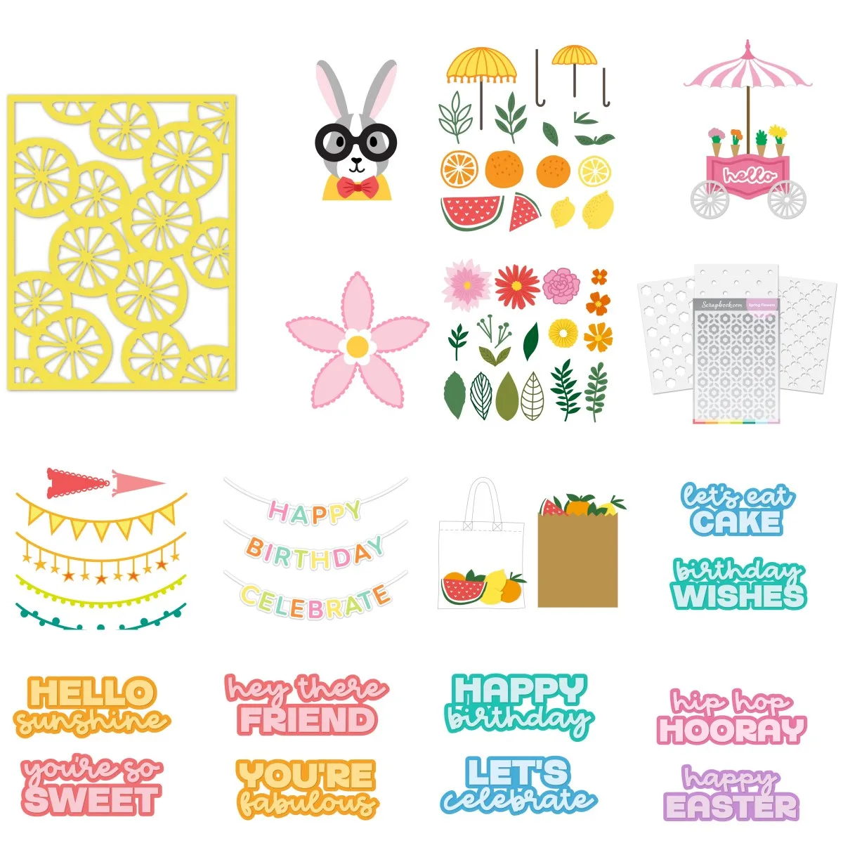 

New Easter Animal Fruit Flower Cart Metal Cutting Dies Stencil Scrapbook Embossed Make Card Album Diy Craft Template Decoration