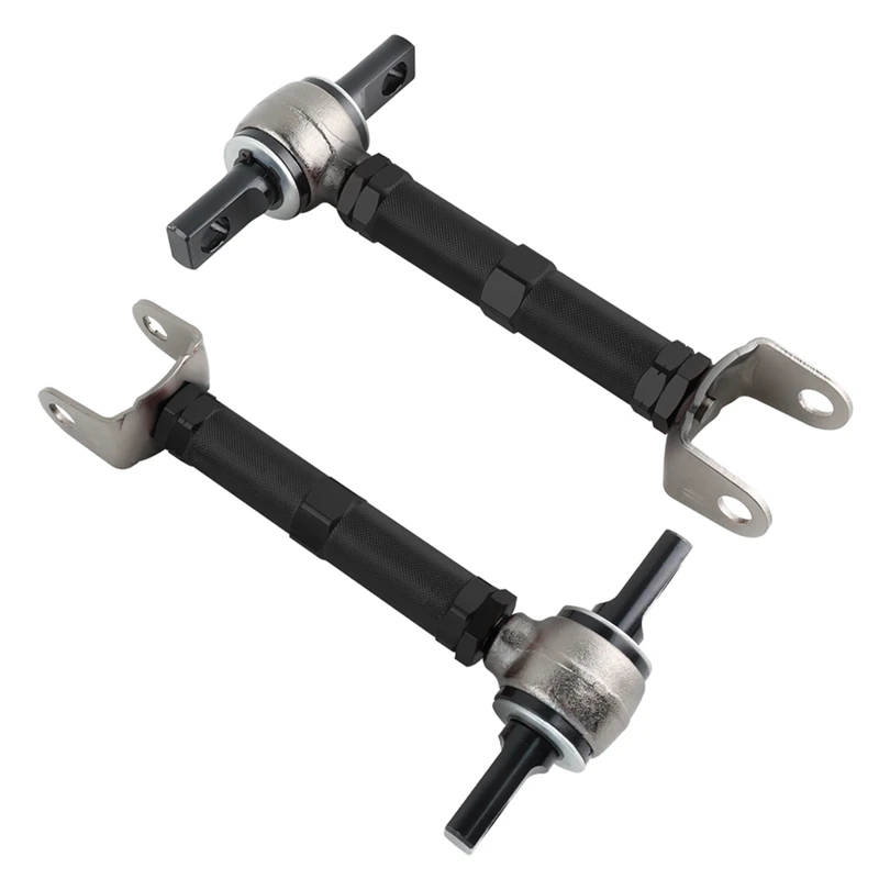 Metal Adjustable Rear Control Camber Arms For 01-05 Honda Civic 02-06 Acura RSX,2PCS Replacement Black