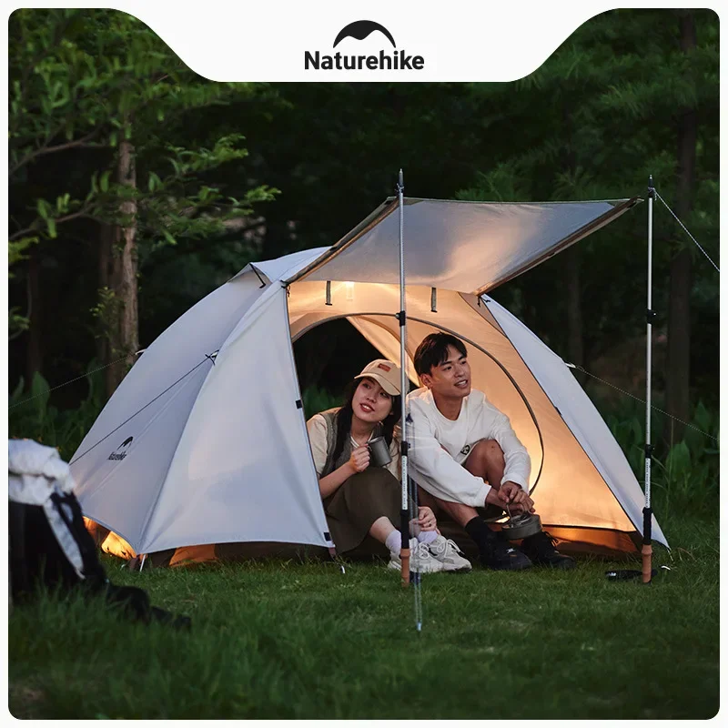 Naturehike-Camping Ultralight Tent, Portable, Rainproof, Sun Protection, 2-3 People, Hiking, CNK2300ZP024