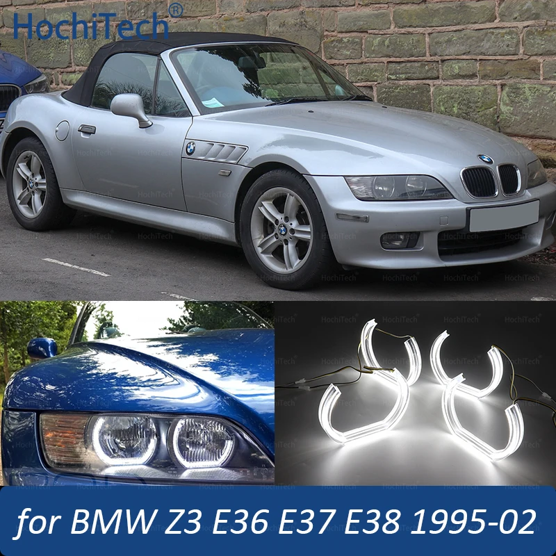 Halo Ring Cut Style Led Angel Eye Kit Dtm Style Drl Crystal Angel Eyes Per Bmw Z3 E36 E37 E38 Roadster Coupe 1995-2002