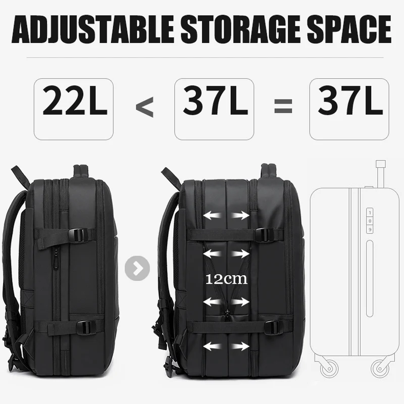 Zaino da viaggio uomo Business zaino estetico scuola borsa USB espandibile grande capacità 17.3 zaino moda impermeabile per Laptop