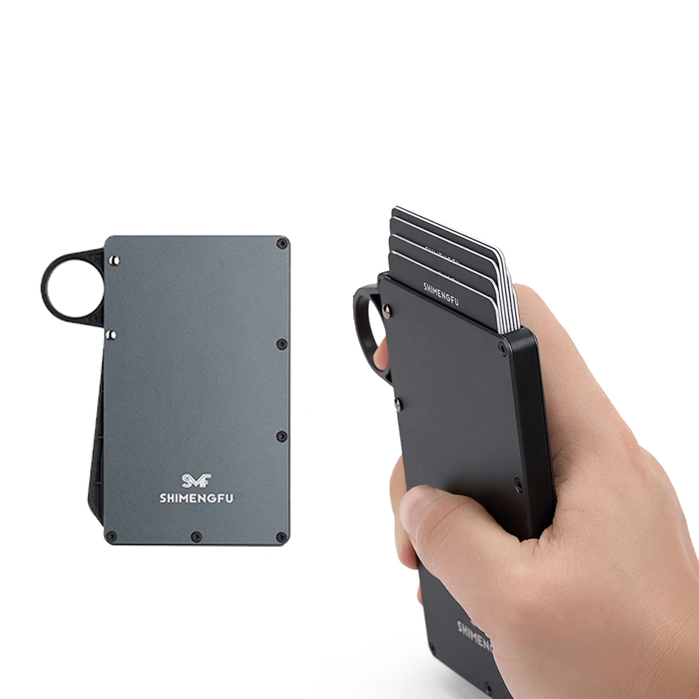 Men's ID Credit Card Holder Wallet Anti-RFID Blocking Pop-Up Case Small Money Bag Purse for Men