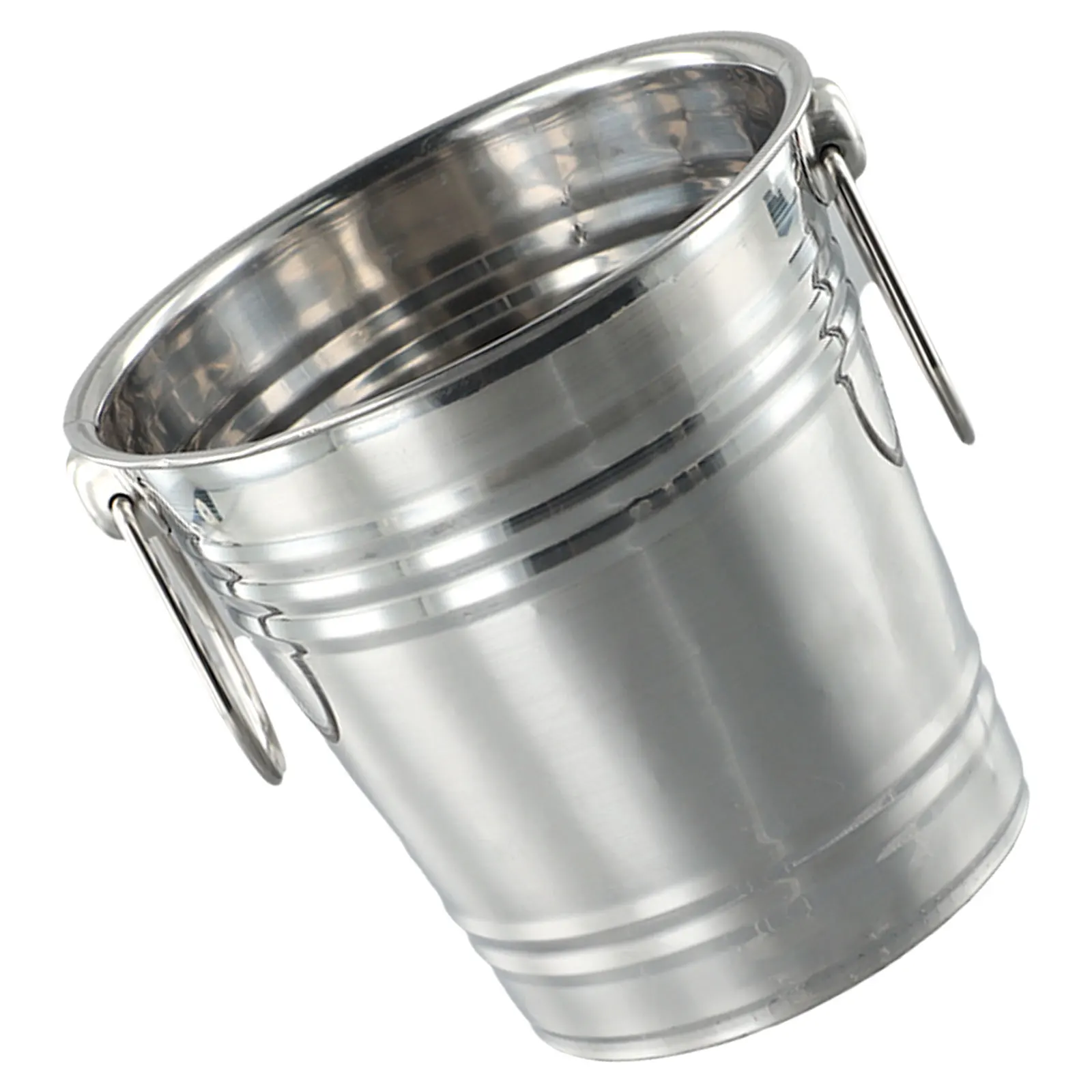 Stainless Steel Ice Bucket Bar Ice Bucket Creative Mini With Clip Beer Red Wine Household Creative Cube