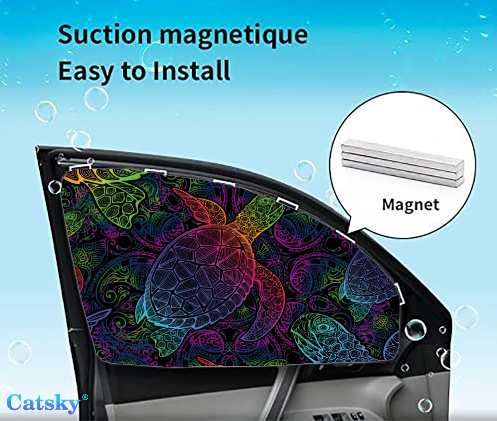 

4 Pieces Privacy Car Window Sun Shades Magnetic Blackout Car Window Covers Car Curtains Car Window Sun Shades Covers Auto