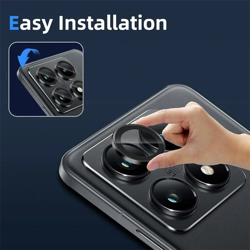 Aluminum Alloy Camera Protector Case with Metal Ring and Glass Lens Cover