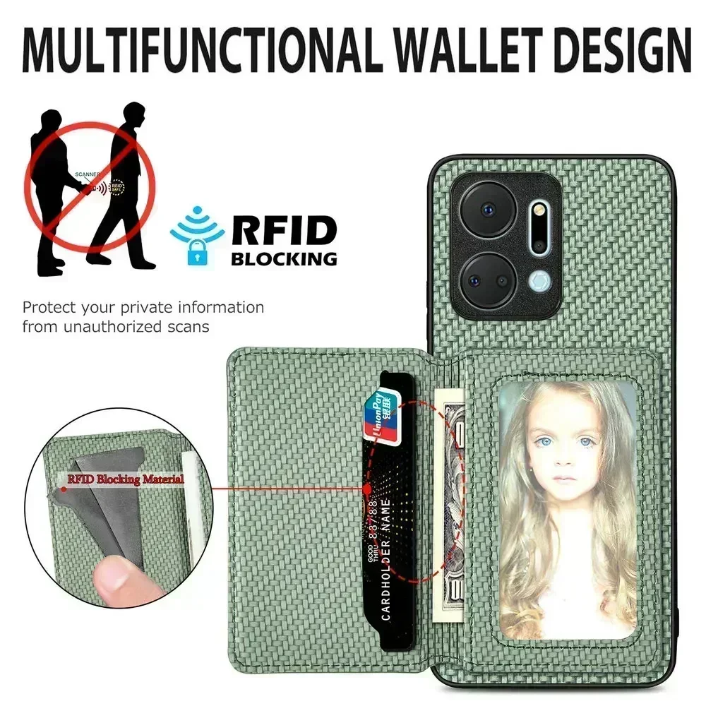Premium RFID Blocking Leather Wallet Case with Magnetic Closure