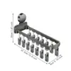Sock Hanger 14 Clips Windproof Easy to Clean Wall Mounted Folding Underwear Hanging Basket for Towel Pants Scarf Skirt Dormitory 6