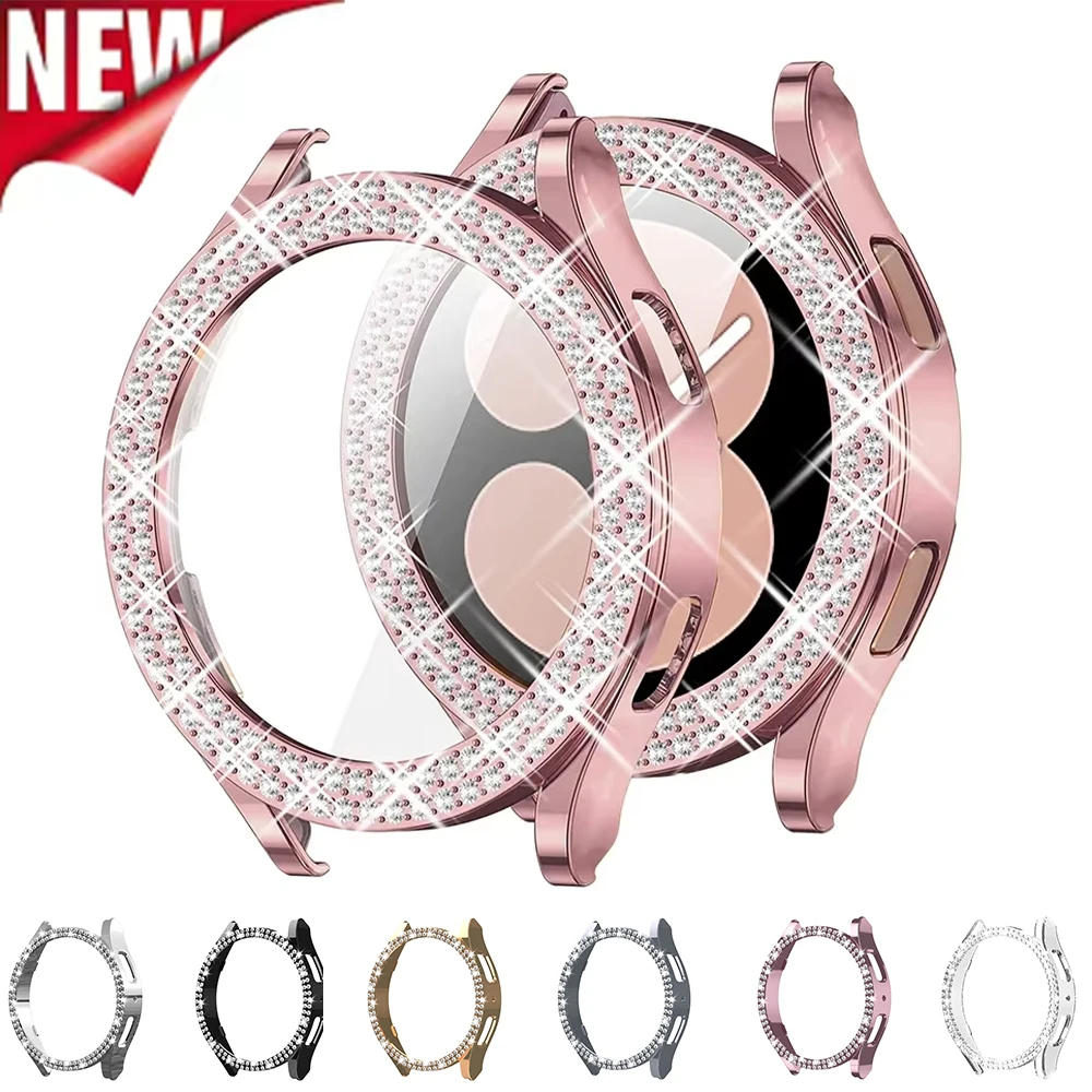 Elegant Bling Diamond Bumper Case for Smartwatches - Fashion Accessory Cover