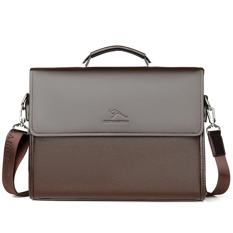 Men Tote Bag Pu Leather Briefcase Handbags Large Man Laptop Bags Business Male Shoulder Crossbody Bag Luxury Designer leather briefcase