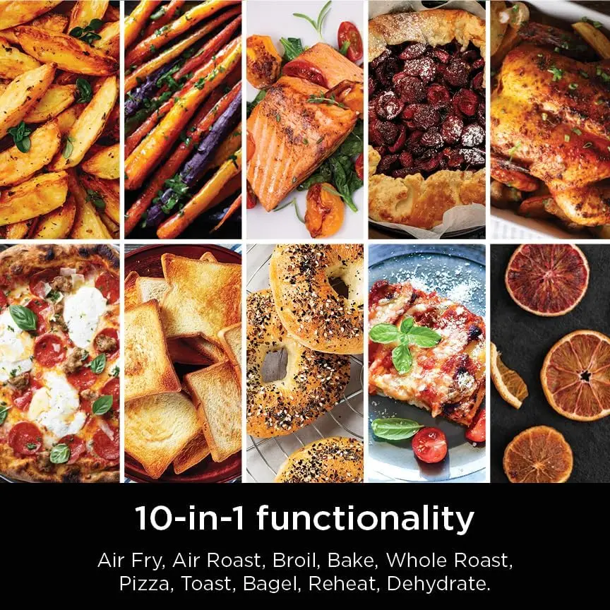 Description Picture 2 of item10-in-1 Smart Digital Countertop Convection Toaster Oven with Air Fry, Air Roast, Broil & Bake, 1800W Stainless Steel