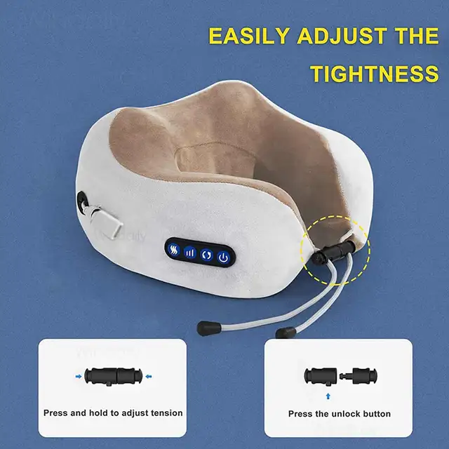 Portable U-Shape Neck Pillow Massage Machine Heat Vibrater Shoulder Neck Muscle Relax Electric Massager Instrument USB Charging 4 Portable U-Shape Neck Pillow Massage Machine Heat Vibrater Shoulder Neck Muscle Relax Electric Massager Instrument USB Charging 4