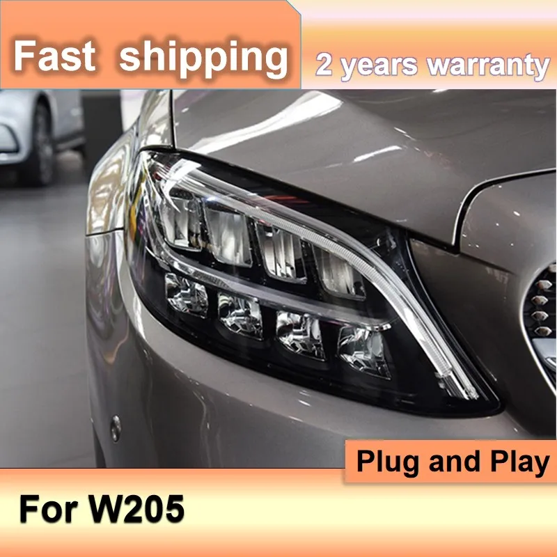 

Car Accessories for Mercedes W205 Headlight 2018-2021 W205 Head Light Benz C Class C200 C260 C300 DRL Turn Signal High Beam