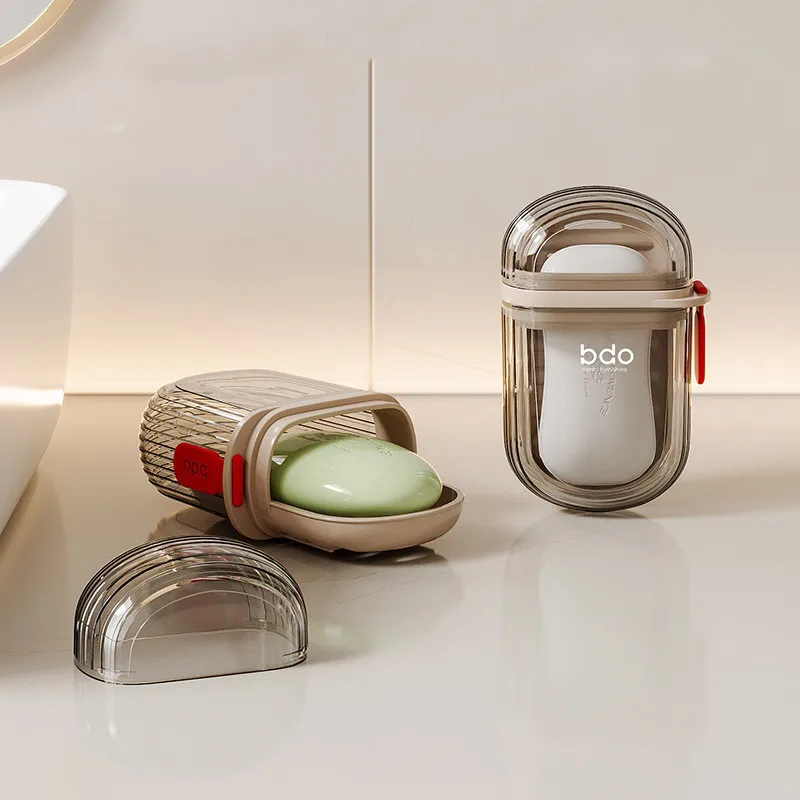 Plastic-Soap-Dish-Travel-Box-Holder-Container-With-Lid-Durable-Soap ...