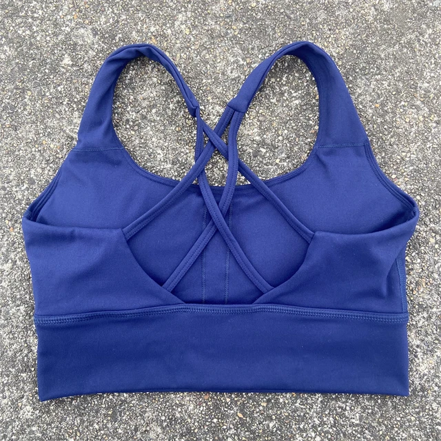 Cross Straps Sports Bra Gym Crop Top Yoga Vest Women High Impact Fitness Bralette Push Up Running Underwear With Chest Pad 5