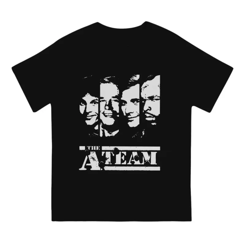 

Men Round Neck Pure Cotton T Shirt The A-Team Short Sleeve Tee Shirt Summer Tops Fashion Hannibal Smith Old School T-Shirt