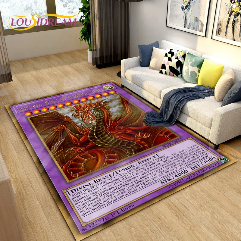 Yu-gi-ohモンスターフロアマット,大型,リビングルーム,ベッド