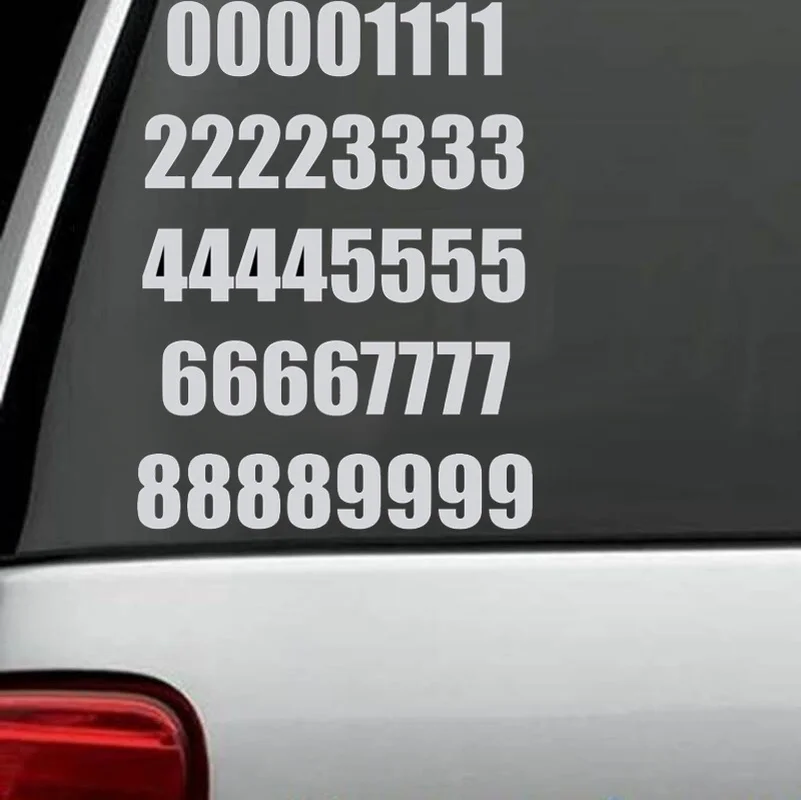 Number Sheet Stickers 40*25mm 40PCs Number Sheet Sticker Vinyl Decal Car Bike Door Wheelie Bin Race