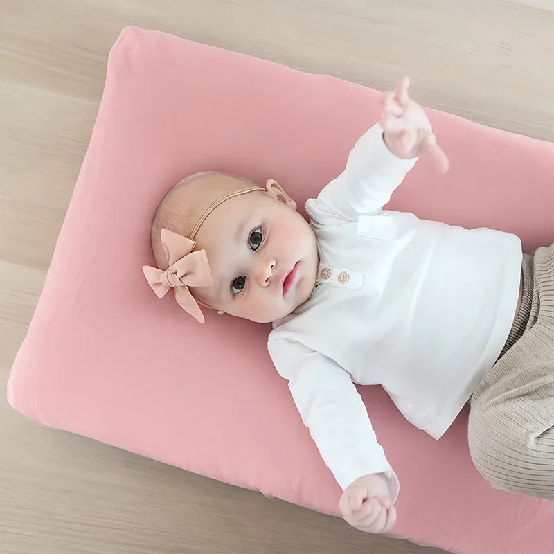 Baby Diaper Changing Pad Cover Reusable Breathable Solid Color Table Mat Sheet
