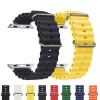 Strap For Apple Watch Band 44mm 49mm 40mm 45mm 41 38 Accessorie Correa Silicone Bracelet iWatch Ultra 2 serie 7 6 se 8 9