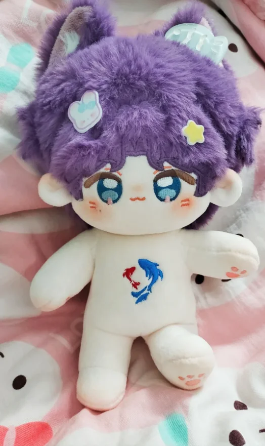 20cm Original Love and Deepspace Caleb Sylus Zayne Rafayel Xavier Kawaii Animal Ear Plush Doll Body Dress Up Clothes Plushies