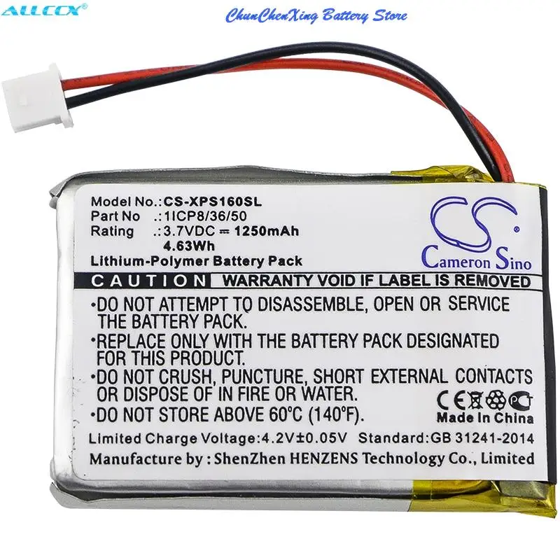 3.7V 1800mAh Replacement Battery for Dual XGPS160 XGPS160 SKYPRO GPS Receiver P/N:1ICP8/36/50 3.7V 1800mAh Replacement Battery for Dual XGPS160 XGPS160 SKYPRO GPS Receiver P/N:1ICP8/36/50