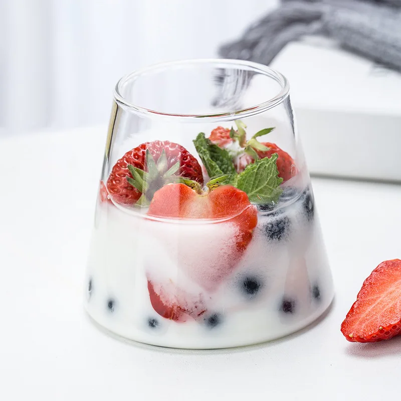 Creative Glass Glass Household High Borosilicate Glass Single Layer Transparent Glass Juice Drink Cup Drinking Cup