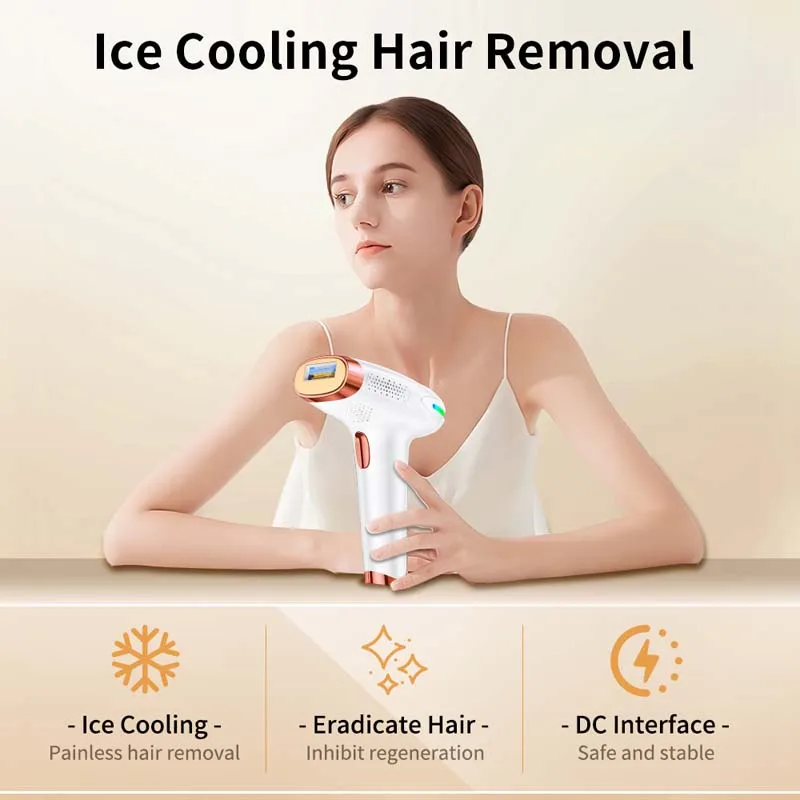 Ipl Laser Hair Removal Device Home Use Portable Ice Cooling System_voghion.com