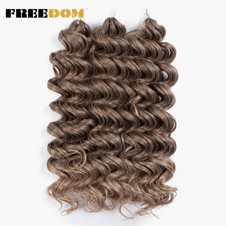 Freedom Synthetic Deep Curly Crochet Braiding Hair Ombre Pink Ginger Hair  Extensions For Women 24 Inch Deep Twist Crochet Hair - Synthetic Braiding  Hair(for Black) - AliExpress