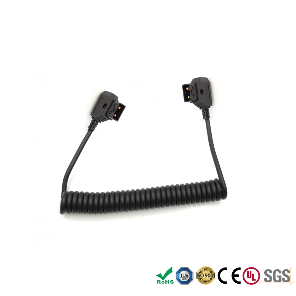 Anton Bauer D-Tap Männlichen zu D-Tap/P-tap Männlich Erweiterung High-elastische PU coiled Kabel für DSLR Rig Anton Bauer Batterie