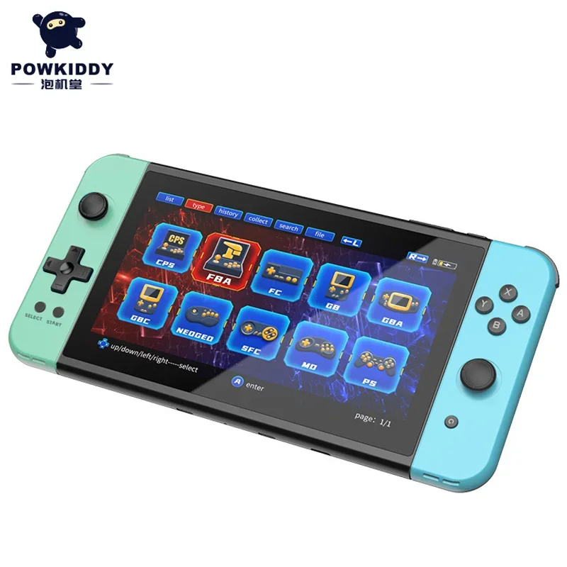 

New Powkiddy X70 Handheld Game Console 7 Inch Hd Screen Retro Video Game Players Cheap Children'S Gifts Support Two-Player Games